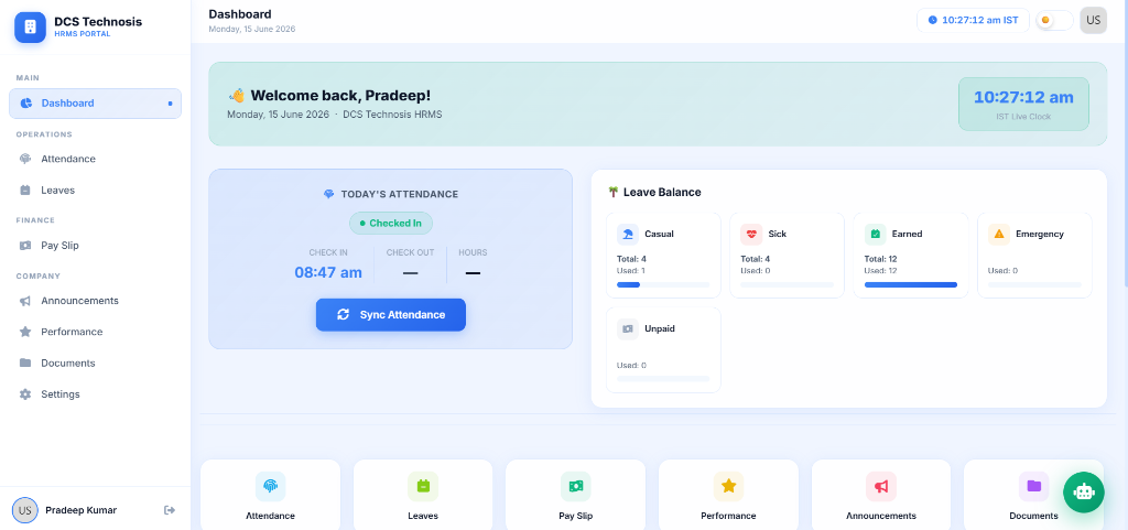 HR & Payroll SaaS Dashboard